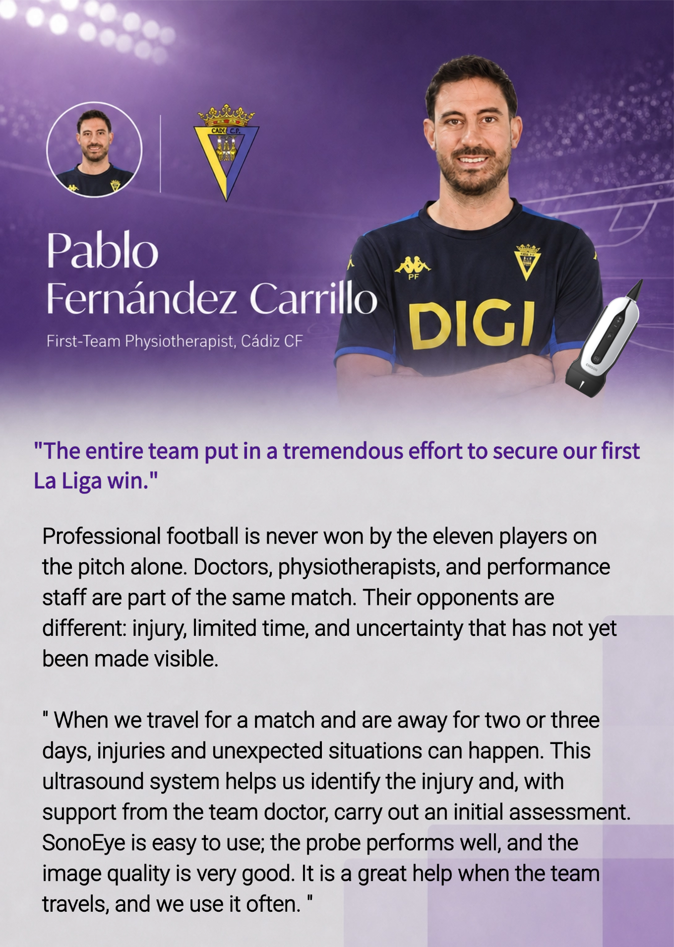 On Spain's Football Front Line: CHISON Intelligent Ultrasound Supports Every Decisive Moment On Spain's Football Front Line: CHISON Intelligent Ultrasound Supports Every Decisive Moment